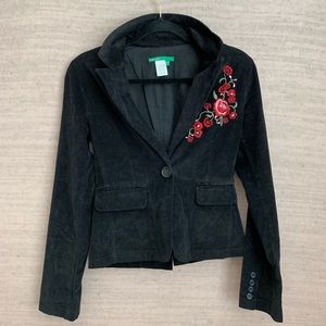 🥀 Lulumari Embroidered Velvet Blazer
